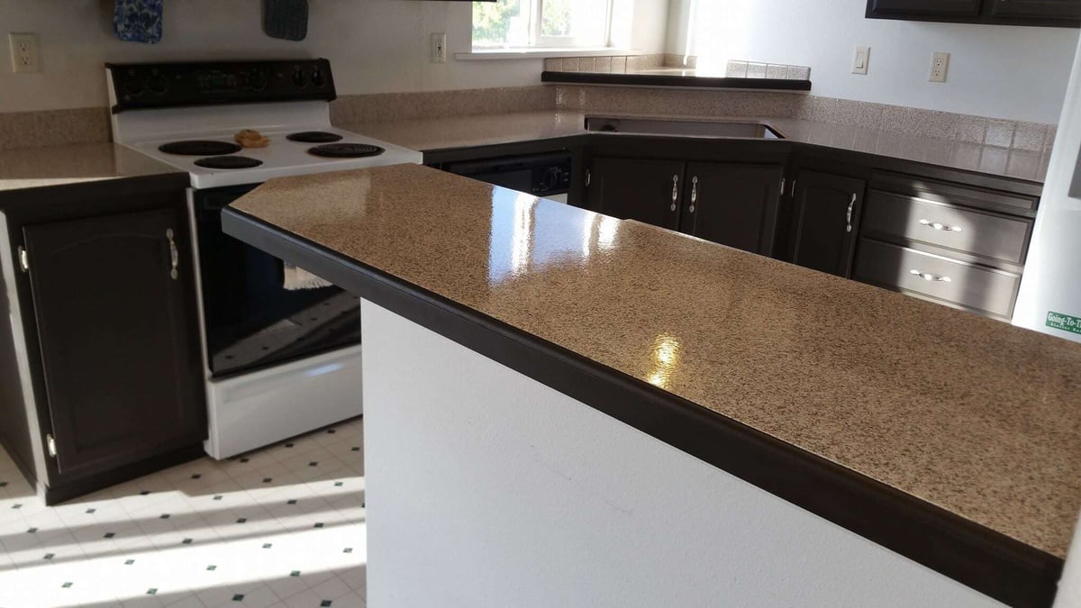 Faux Granite Edged Countertops