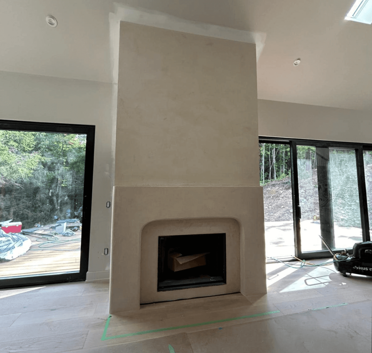 Microcement Fireplace