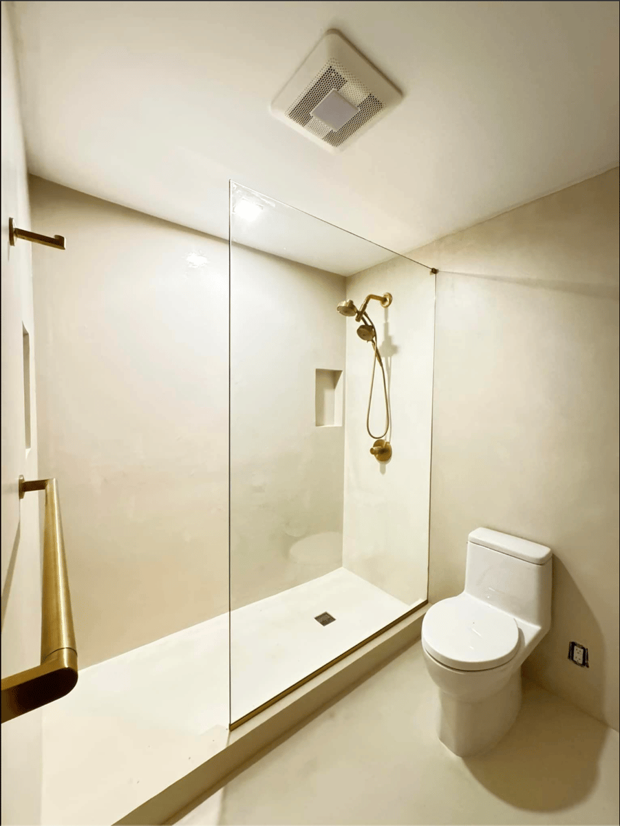Multi-Color Microcement Bathroom